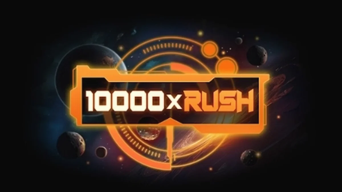 Tampilan antarmuka slot 10000 x Rush dengan desain minimalis